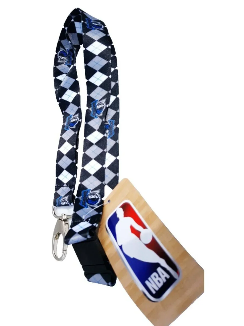 Dallas Mavericks Argyle Lanyard Keychain Reversible With Clip NBA New